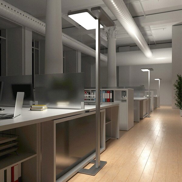 Lampada da terra Arcchio, Aila, dimmerabile, Metallizzato, Studio / Ufficio, Alluminio, Moderno