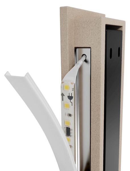 Applique da parete in cemento 40cm per Strisce LED Bidirezionale