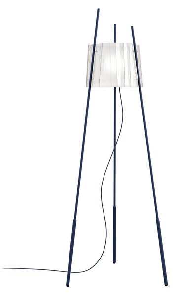 Lampada da terra kdln, Tyla, dimmerabile, Blu, Soggiorno, Metallo, Design