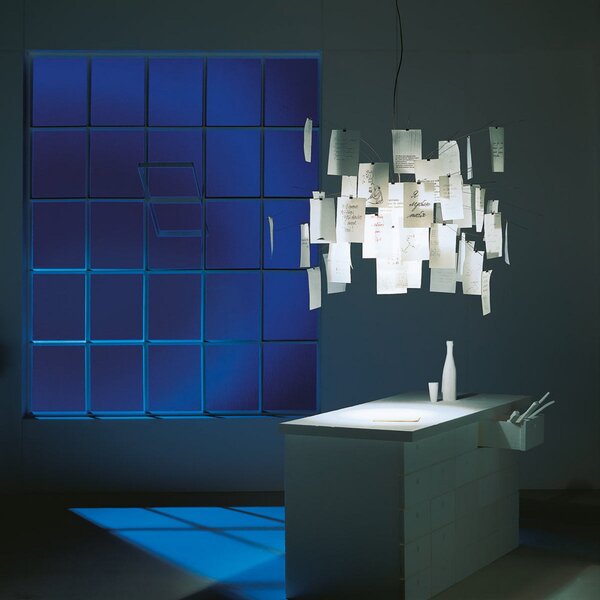 Lampada a sospensione Ingo Maurer, Zettel'z 5, dimmerabile, Bianco, Soggiorno, Carta / Cartone, Design