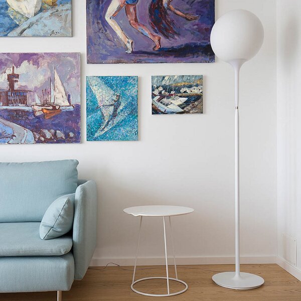 Lampada da terra Artemide, Castore, dimmerabile, Bianco, Soggiorno, Vetro, Design