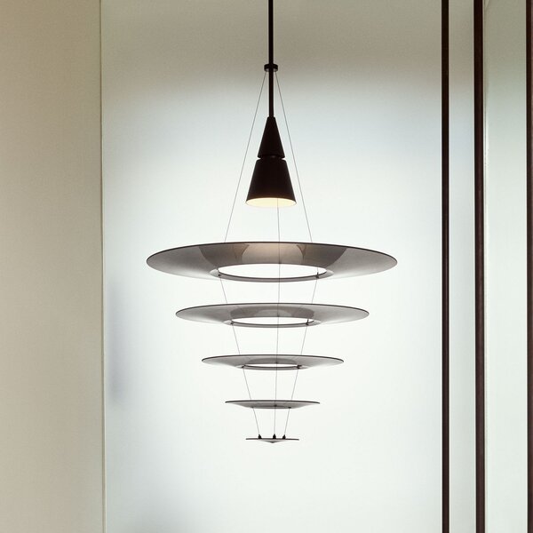 Lampada a sospensione Louis Poulsen, Enigma, dimmerabile, Nero, Soggiorno, Metallo, Design