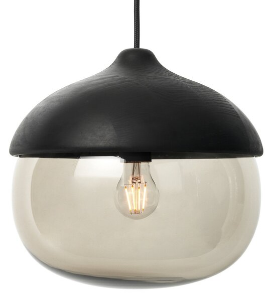 Lampada a sospensione MATER, Terho L, dimmerabile, Nero, Soggiorno, Legno, Design