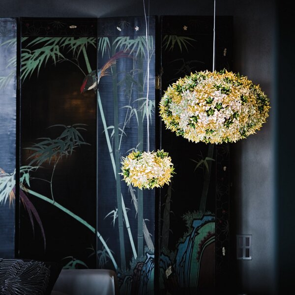 Lampada a sospensione Kartell, Bloom S1, Verde, Soggiorno, Plastica, Design