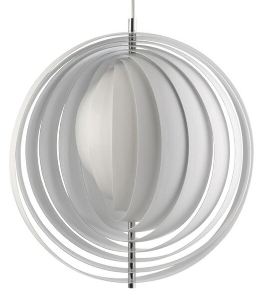 Lampada a sospensione Verpan, Moon, dimmerabile, Bianco, Soggiorno, Metallo, Design