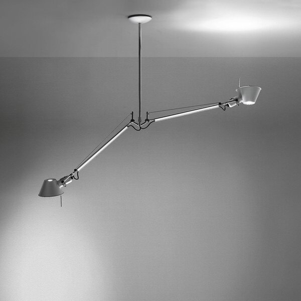 Lampada a sospensione Artemide, Tolomeo 2 Bracci, dimmerabile, Metallizzato, Soggiorno, Metallo, Design