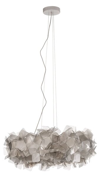 Lampada a sospensione Slamp, Clizia, dimmerabile, Grigio, Soggiorno, Plastica, Design