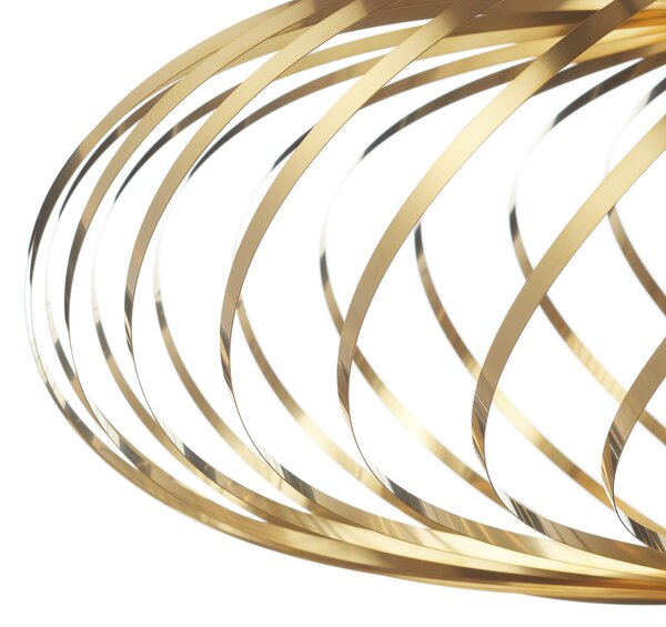 Lampada a sospensione Tom Dixon, Spring small, dimmerabile, Dorato / Ottone, Soggiorno, Metallo, Design