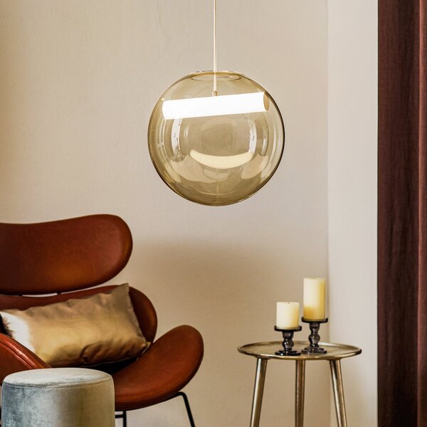 Lampada a sospensione Northern, Reveal, dimmerabile, Trasparente, Soggiorno, Vetro, Design