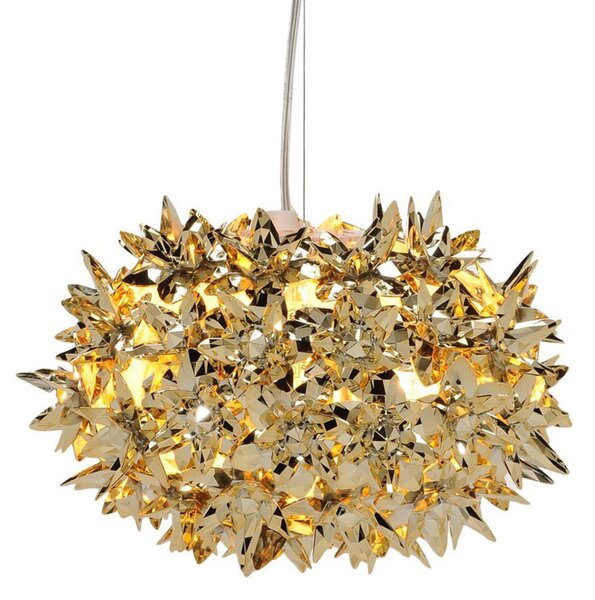 Lampada a sospensione Kartell, Bloom S2, Dorato / Ottone, Soggiorno, Plastica, Design