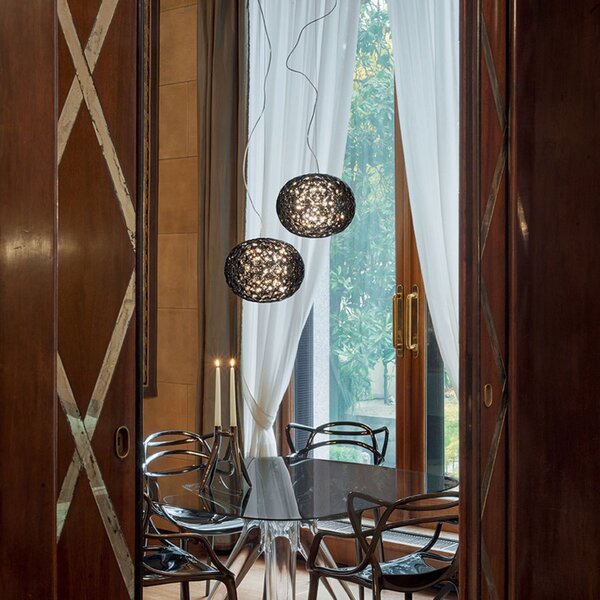 Lampada a sospensione Kartell, Planet, Grigio, Soggiorno, Plastica, Design