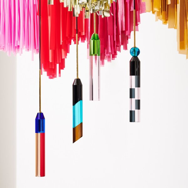 Lampada a sospensione DESIGN BY US, Carnival, dimmerabile, Multicolore, Soggiorno, Vetro, Design
