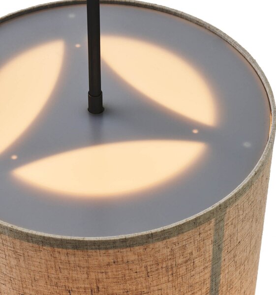 Lampada a sospensione Audo Copenhagen, Hashira, dimmerabile, Beige, Soggiorno, Tessuto / Tessile, Design