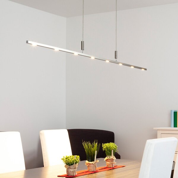 Lampada a sospensione Quitani, Tolu, dimmerabile, Grigio, Soggiorno, Metallo, Moderno