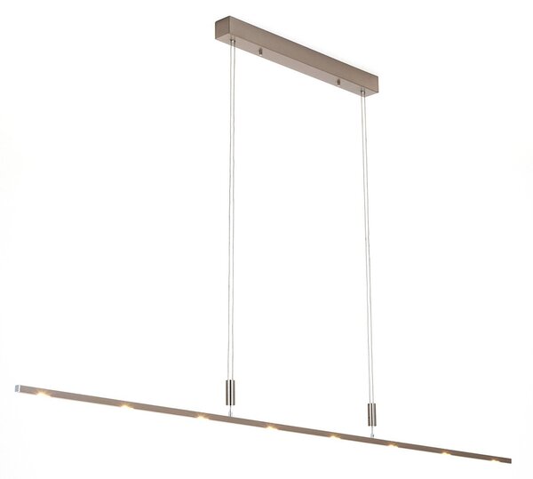 Lampada a sospensione Quitani, Tolu, dimmerabile, Grigio, Soggiorno, Metallo, Moderno