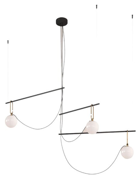 Lampada a sospensione Artemide, nh S3 14, dimmerabile, Bianco, Soggiorno, Metallo, Design