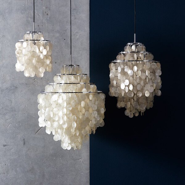 Lampada a sospensione Verpan, Fun 2DM, dimmerabile, Soggiorno, Pietra, Design