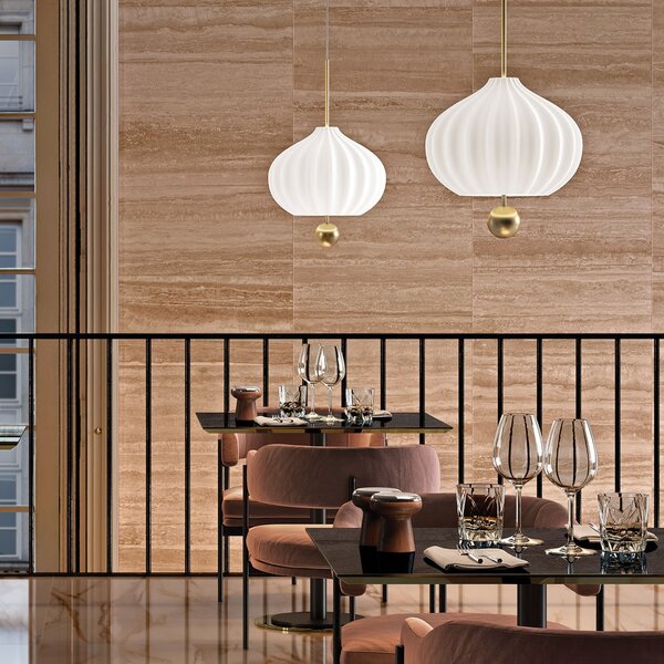Lampada a sospensione kdln, Lilli, dimmerabile, Bianco, Soggiorno, Vetro, Design