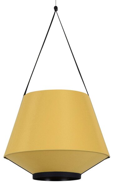 Lampada a sospensione Forestier, Carrie S, dimmerabile, Giallo, Soggiorno, Tessuto / Tessile, Design