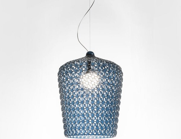Lampada a sospensione Kartell, Kabuki, Blu, Soggiorno, Plastica, Design