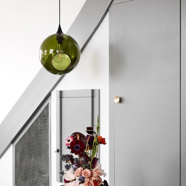 Lampada a sospensione DESIGN BY US, Ballroom XL, dimmerabile, Verde, Soggiorno, Vetro, Design