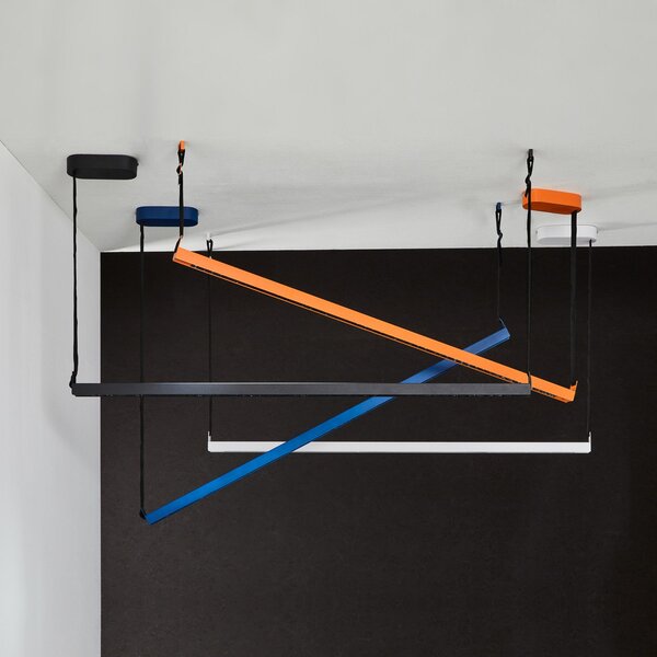 Lampada a sospensione LOOM DESIGN, Belto, dimmerabile, Nero, Sala da pranzo, Alluminio, Moderno
