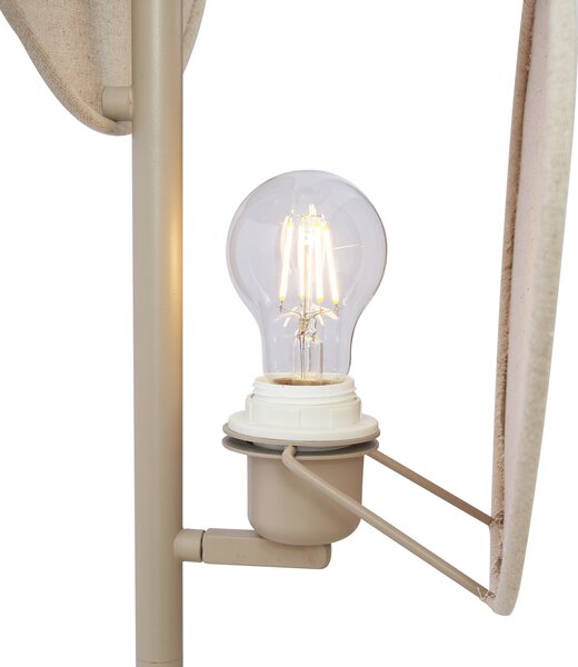 Lampada da terra Japandi beige a 3 luci - Organica