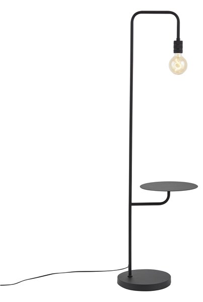 Lampada da terra moderna nera con tavolino rotondo - Ostrich