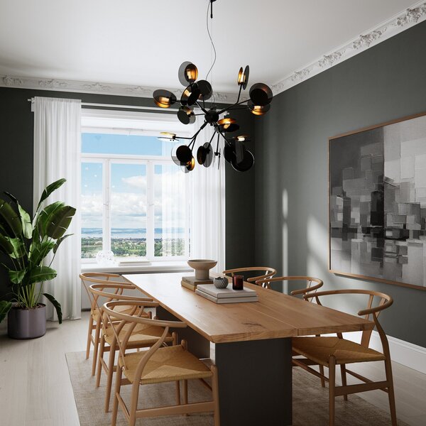 Lampada a sospensione By Rydéns, Turno, dimmerabile, Nero, Soggiorno, Metallo, Design