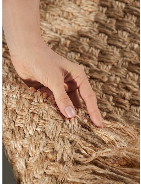 Passatoia di colore naturale in iuta reversibile/tessuta a mano 80x300 cm Fjord – Hanse Home