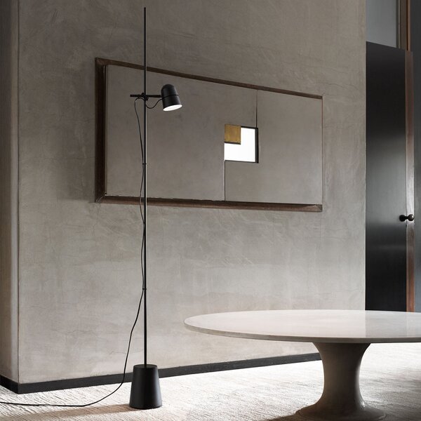 Lampada da terra Luceplan, Counterbalance, dimmerabile, Nero, Soggiorno, Metallo, Design