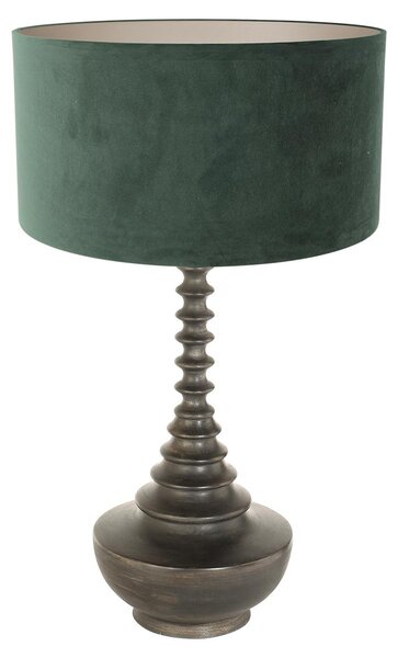 Anne Lighting - lampada da tavolo - Bois - nero - legno velluto - Ø 40cm - E27 - 3762ZW