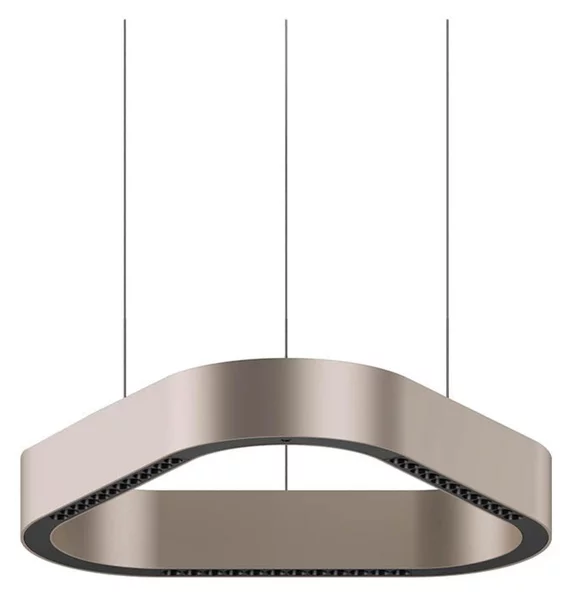 Lampada a sospensione LOOM DESIGN, Trigon, dimmerabile, Beige, Soggiorno, Alluminio, Moderno