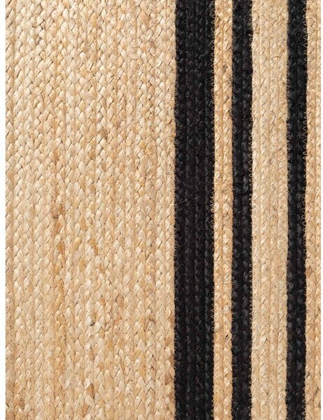 Tappeto nero/di colore naturale in iuta reversibile/tessuto a mano 160x230 cm Jutta – Hanse Home
