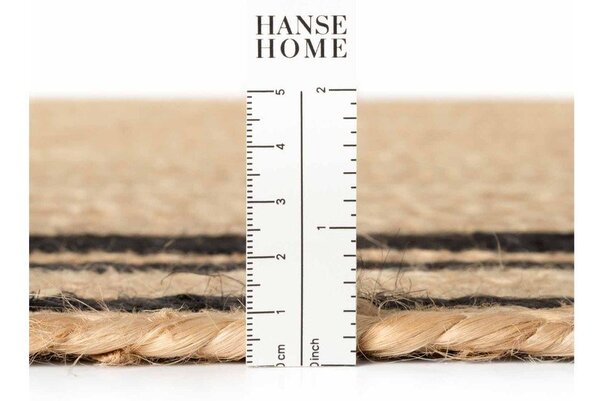 Tappeto nero/di colore naturale in iuta reversibile/tessuto a mano 160x230 cm Jutta – Hanse Home