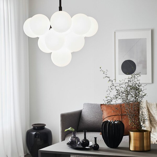 Lampada a sospensione Markslöjd, Merlot, dimmerabile, Nero, Soggiorno, Vetro, Moderno