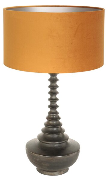 Anne Lighting - lampada da tavolo - Bois - nero - legno velluto - Ø 40cm - E27 - 3759ZW