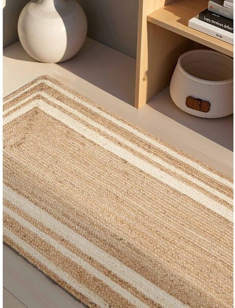 Passatoia color crema/di colore naturale in iuta reversibile/tessuta a mano 70x200 cm Jutta – Hanse Home