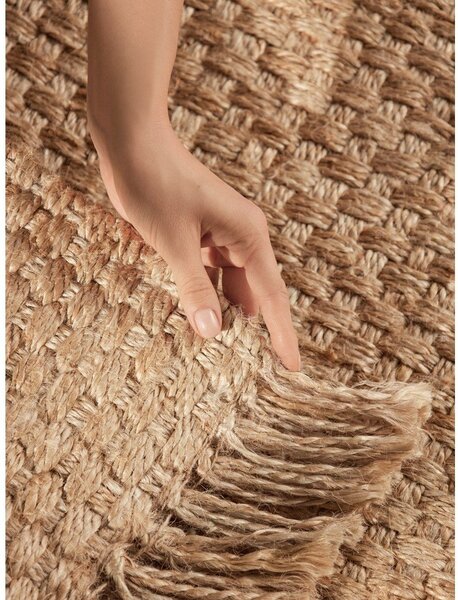 Tappeto di colore naturale in iuta reversibile/tessuto a mano 120x170 cm Fjord – Hanse Home