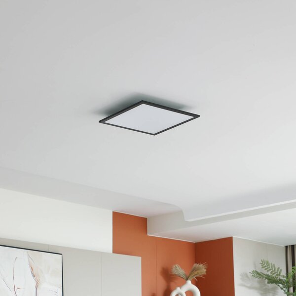 Pannello LED Enhife Lindby, Nero, Studio / Ufficio, Moderno, Plafoniera LED