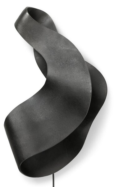 Applique da parete ferm LIVING, Oyster, dimmerabile, Nero, Soggiorno, Alluminio, Design