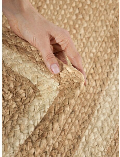 Passatoia color crema/di colore naturale in iuta reversibile/tessuta a mano 70x200 cm Jutta – Hanse Home