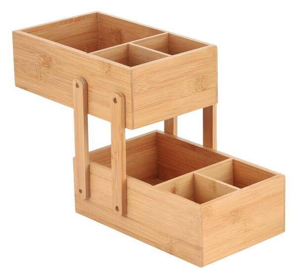 Organizer da bagno di colore naturale in bambù per cosmetici Isalys – MSV