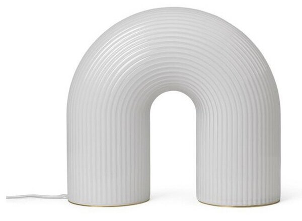 Lampade da tavolo ferm LIVING, Vuelta, dimmerabile, Bianco, Soggiorno, Vetro, Design