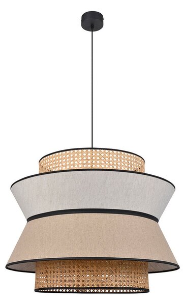Lampada a sospensione MARKET SET, Singapour XL, dimmerabile, Beige, Soggiorno, Tessuto / Tessile, Design