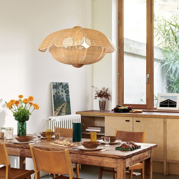Lampada a sospensione MARKET SET, Coquillage, dimmerabile, Legno, Soggiorno, Legno, Design
