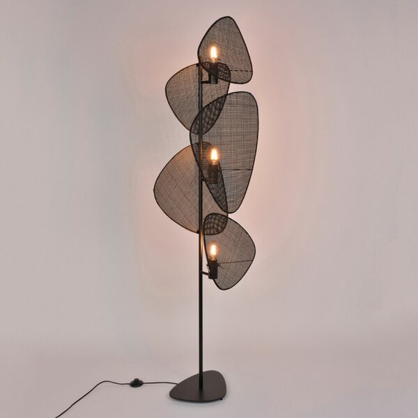 Lampada da terra MARKET SET, Screen, Nero, Soggiorno, Legno, Design