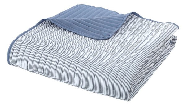 Copriletto blu con rivestimento trapuntato 220x230 cm Stripe – Catherine Lansfield