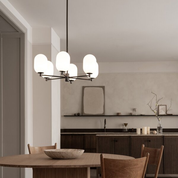 Lampadari Watt & Veke, Noor, dimmerabile, Bianco, Soggiorno, Vetro, Moderno