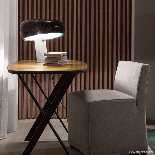 Lampade da tavolo FLOS, Snoopy, dimmerabile, Nero, Soggiorno, Pietra, Design